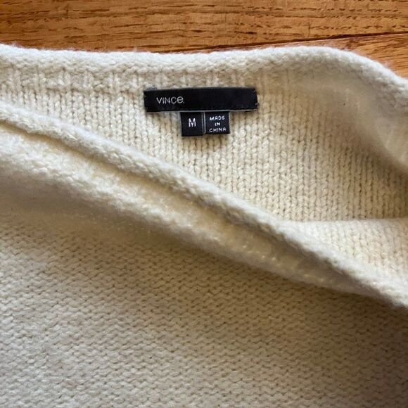 Vince boat neck colorblock tweed sweater - Picture 3 of 3